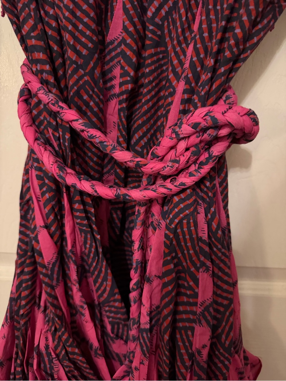 RHODE Pink and Black Geometric Long-Sleeve Dress - Picture 4 of 7